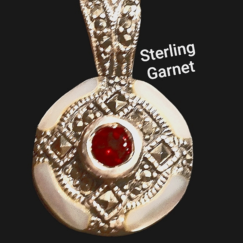 Garnet/Marcacite Necklace